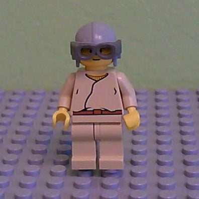 LEGO Minifigure -- Anakin Skywalker (Light Gray Helmet)-Star Wars / Star Wars Episode 1 -- SW008 -- Creative Brick Builders